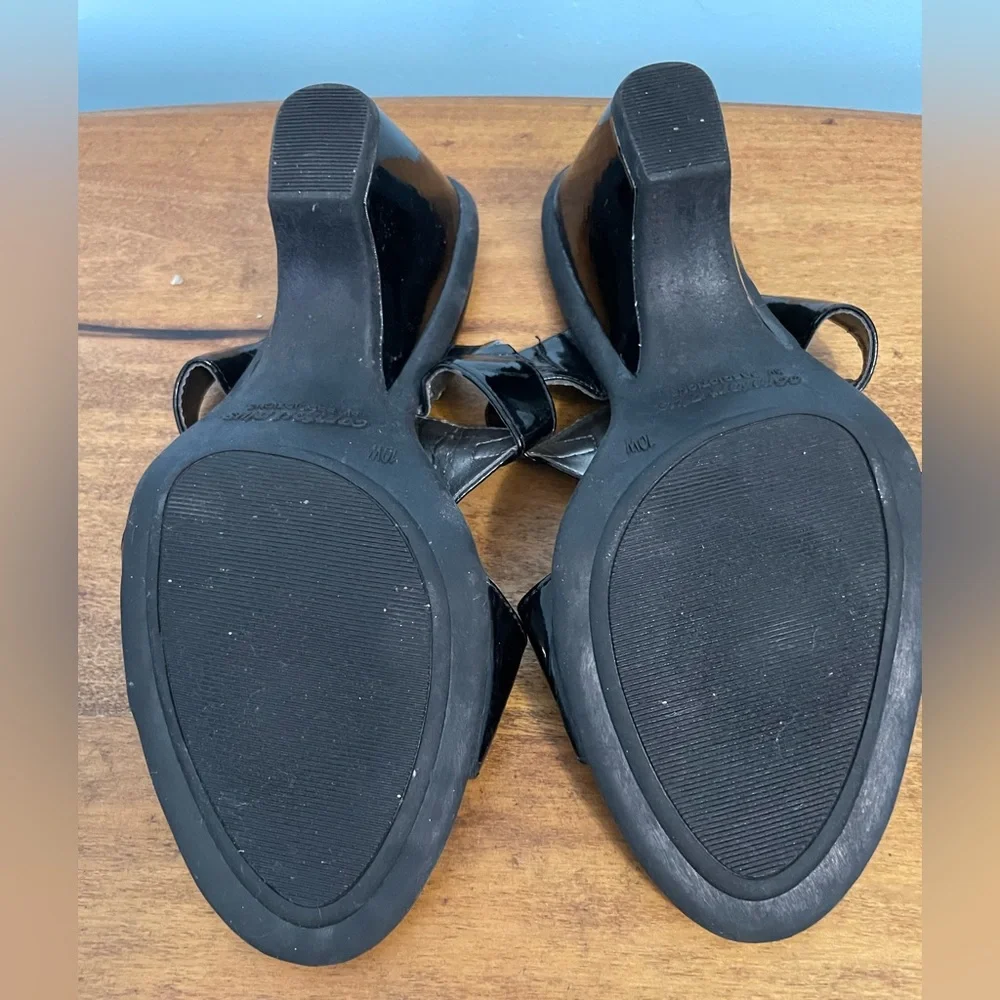 Comfort Plus Black Mirror Accent Sandals